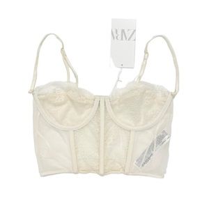 zara lace bustier corset top